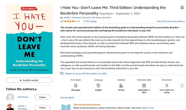 I Hate You--Don't Leave Me by Jerold J. Kreisman