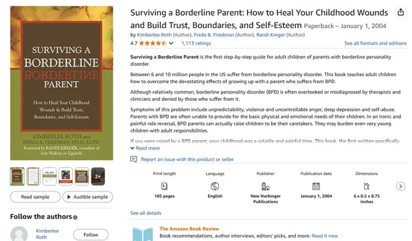 Surviving a Borderline Parent by Kimberlee Roth