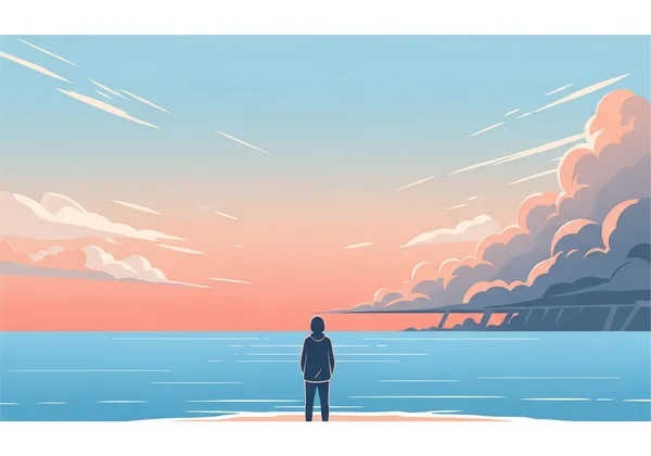 一个人在情感挣扎中找到平静