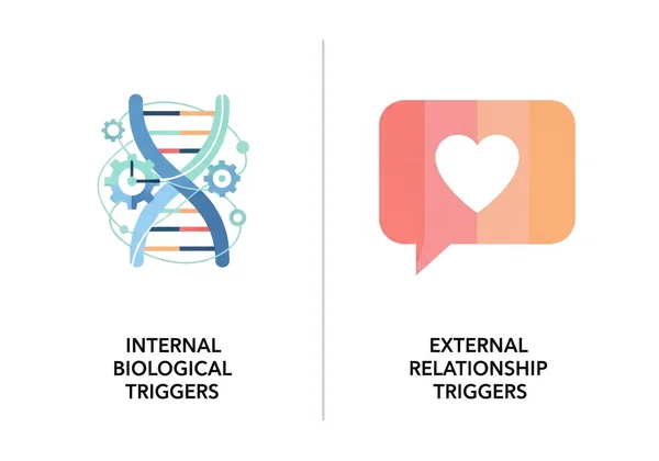 Comparison of biological vs situational emotional triggers