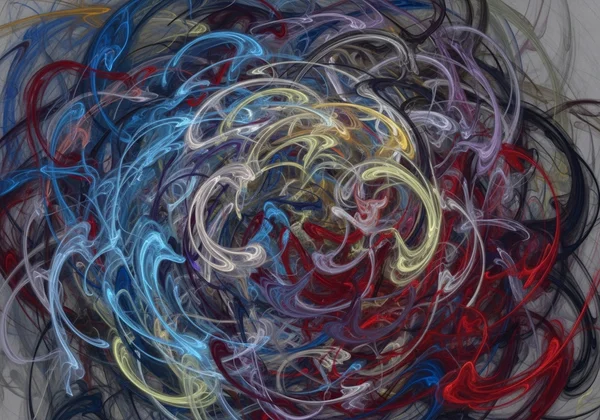 Swirling abstract emotions, representing inner turmoil of BPD