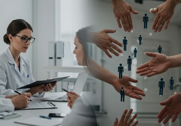 Processo de diagnóstico levando a uma rede de apoio comunitário.